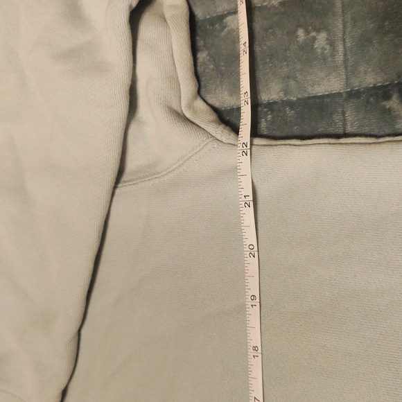 Adidas Originals Cropped Hoodie Mint Green French Terry, Trefoil Logo 3 Stripes - Picture 11 of 12